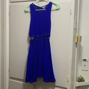 Blue cut out dress